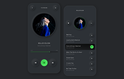 Music App dark mode design web interaction minimal interaction mobile mobile app mobile ui music app design music app ui portfolio ui ui design ui ux user experience userinterface
