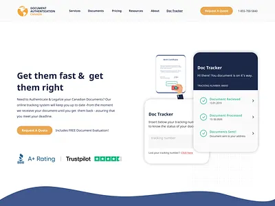 Document Authentication Canada authentication documents homepage homepage design landing page marketing marketing campaign marketing design mockups user interface design ux design web design website