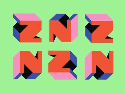 letter z 36daysoftype design graphic design illustration lettering lettering art logo modern art modern logo neon colors number shapes simple typeface typogaphy typography art