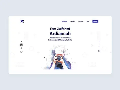 Portfolio V2 app design flat ui web