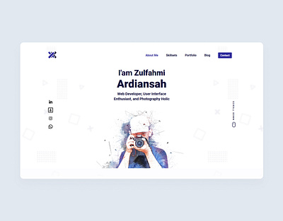 Portfolio V2 app design flat ui web