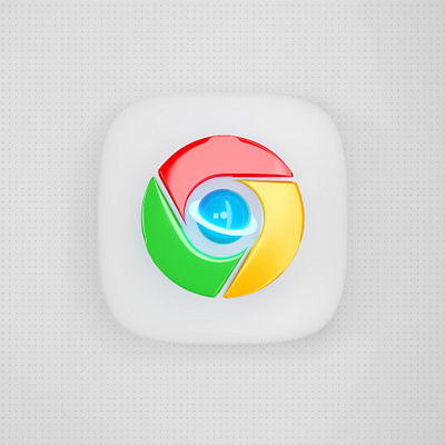 3D Chrome Icon 3d blender chrome design icon thebigbangicons