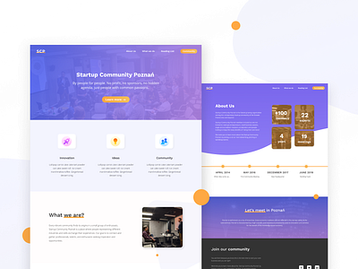 Startup Community Poznań concept design startup ux design uxui website