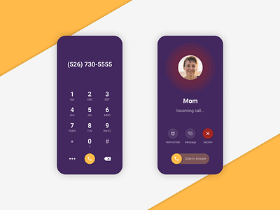 I Just Wanted To See How You're Doing calling concept dial dial pad mobile phone ui