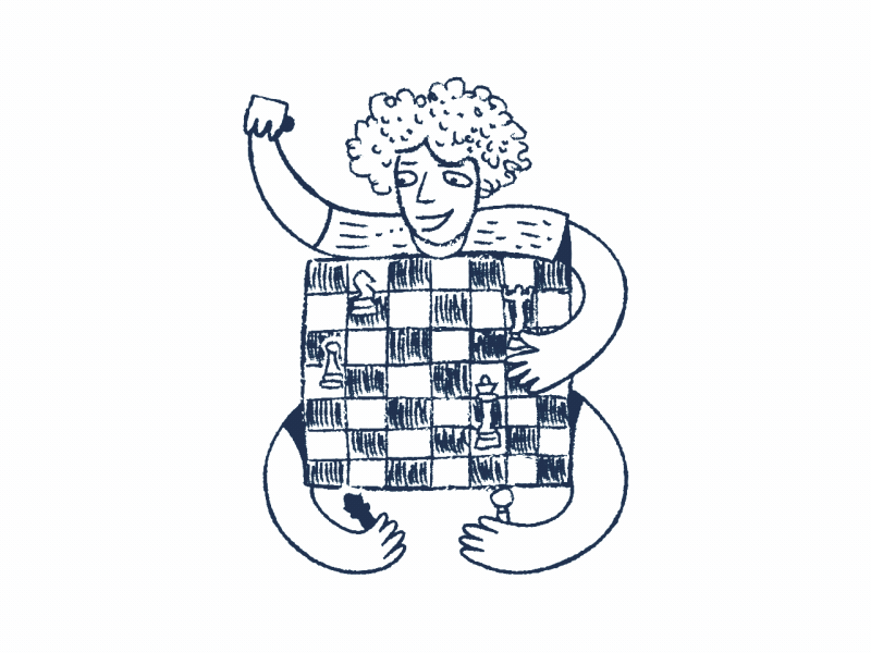Surrealism - Animation after effects animation character chess hand drawn illustration motion