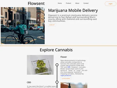 Landing Page Concept dailyui design marijuana ui ux