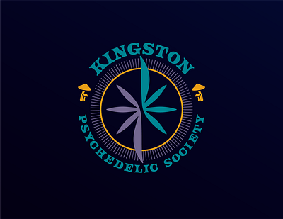 Kingston Psychedelic Society branding crest psychedelic