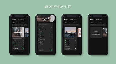 Spotify (Playlist Feature Redesign) adobe illustrator adobexd graphic design illustration minimalist mobile ui user experience ux design