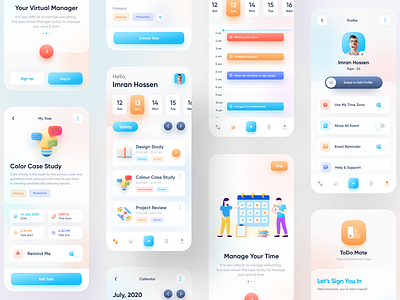 Task Manager Mobile App 2020 trend alarm app app design app ui imran ios app design management app managment minimal product design reminder reminder app task app task list task management app task manager todo app todo list user experience user interface