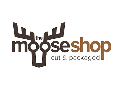 The Moose Shop branding illustration logo