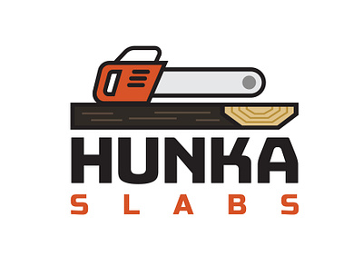 Hunka Slabs Logo branding design logo