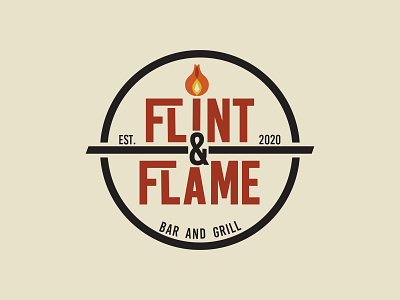 Flint and Flame logo bar and grill brand branding branding design dailylogochallenge design fire flame flint and flame grill logo icon iconography illustrator light liight logo logo design sizzle vector