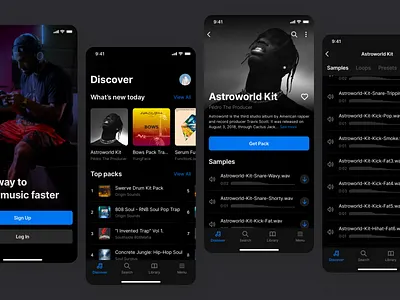 Phaser - Music Mobile App 🥁 app application concept design ios mobile music app ui ux