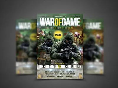 War of Game Flyer Template 23 8bit armored army art artillery background banner battle bit card cartoon celebration country day defense design element fatherland