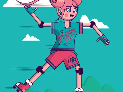 Skater Girl cartoonnetwork cartoons digital illustration digital painting digitalart illustration illustration art illustrations illustrator vector