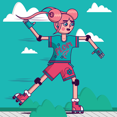 Skater Girl cartoonnetwork cartoons digital illustration digital painting digitalart illustration illustration art illustrations illustrator vector