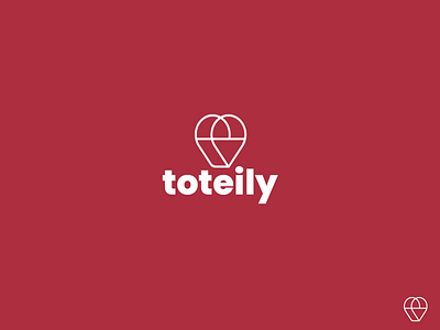 toteily branding design heart ily logo logomark mark minimalistic product tote vector