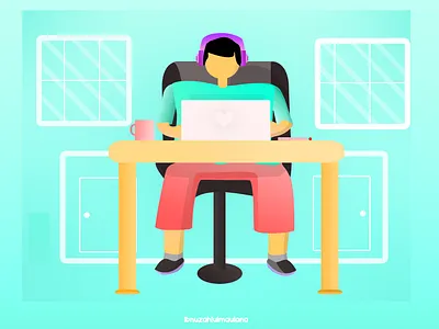 character ilustration Work Designer animation art branding design flat icon illustration illustrator vector