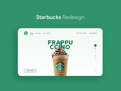 Starbucks - UI/UX Redesign coffee design interface landing redesign starbucks ui ux web website