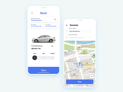 Renti - Car Rental App V2 app app concept app design book booking booking car car car app car auto car rent car rental car rental app choose car ios ios app design rent a car ui uiux ux