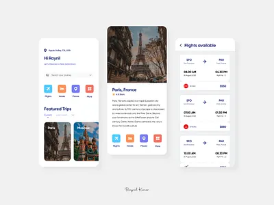 traveling App - UI design app design microinteraction mobile app ui ux