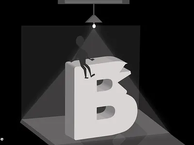 Letter art B art design flat icon illustration illustrator logo minimal typography vector