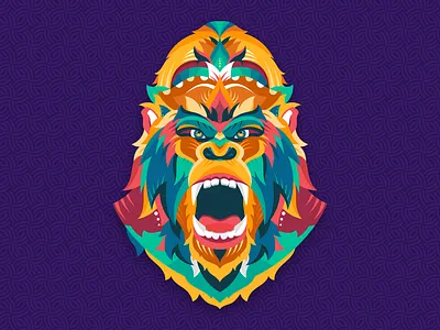 The Power abstract adobe ape art color design follow gorilla graphicdesign illustration kingkong shot vector