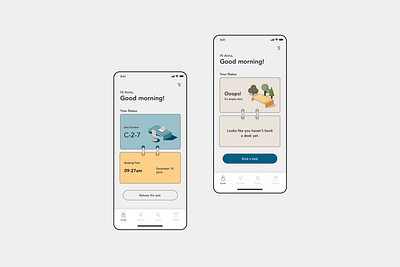 CI Hot Desking App app booking app design graphicdesign hot desking illustration mobile ui system ui