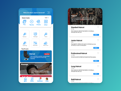 Barbershop App - Mobile App application barbershop booking booking app indonesia mobile order