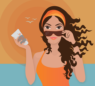 Sunscreen Illustration illustration vector