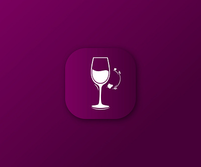 Wine logo icon app app icon app icon design brand branding design graphic design illustration logo logo design