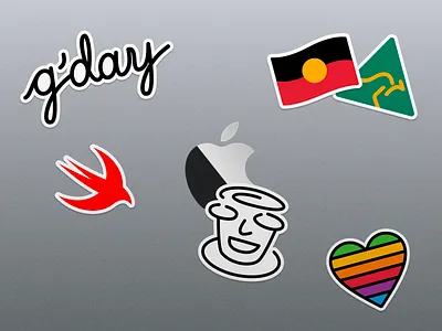 MacBook Stickers aboriginal apple australia illustration logo mac macos melbourne swift