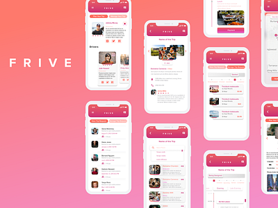 FRIVE || Mobile App Design design figma freelance mobile product design travel app travel app design traveling trip ui ui design uiux user interface