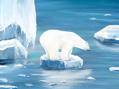 A R C T I C animals antarctic arctic bear design drawing endangered endangeredspecies glaciers globalwarming ice illustration nature polar procreate sketch white