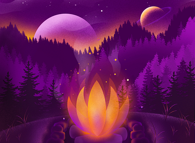 Lotus Flame digital illustration