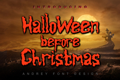 Halloween before Christmas art design font fontdesign fontstyle graphicdesign halloween halloween font halloween party illustration popularfont typography