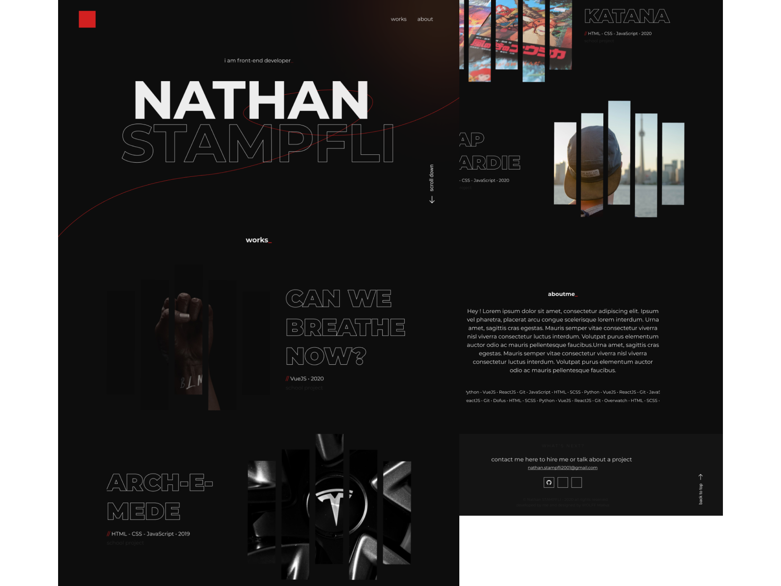 Example of PORTFOLIO NATHAN / FRONT END DEVELOPER