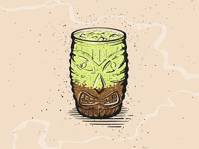 Matcha Iced Coffee Latte cocktail cocktails coffee drinks graphicdesign illustration lemonade summer2020 vintage