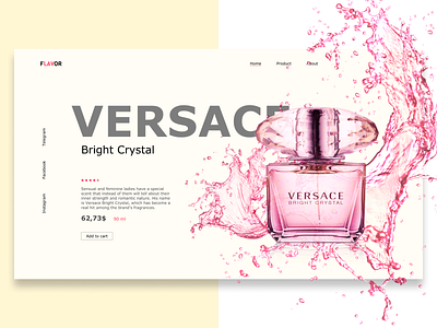 Versace Bright Crystal branding design figma logo main page online shop perfume photoshop scent shop sketch ui web web design