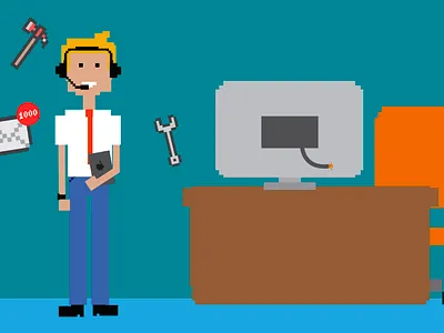pixel office dude 2000s branding design gaming graphic graphicdesign graphics illustration illustrator itcrowd pixel pixelared vector
