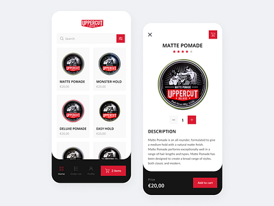 Uppercut Shop App app apple buy design ios lviv mobile online shop red shop shopping shopping app store ui uidesign ukraine ux uxdesign uxui web