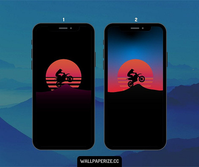 Synthwave motocross phone wallpapers background cool flat minimal mobile motocross sport synthwave trail wallpaper wallpaper design wallpapers