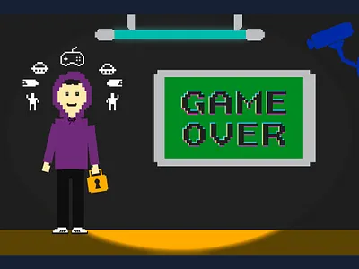 GAME OVER PALS annonymous characterdesign characters design gameover graphic graphicdesign graphics hack hacker hackers illustration illustrator pixel pixelated retro series vector