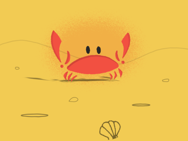 Crab Walk 2danimation aftereffects animated gif cartoon character crab illustraion motion graphic