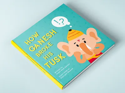 Children’s book illustration - How Ganesh broke his task cartoon character digitalillustration flat illustration indian mythology