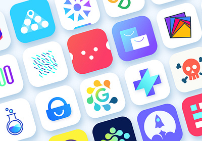 App icons & Logosymbols pack andriod android app icon app icon design app icon template app icons branding colorful flat illustration ios ios app icon ios14 logo minimal template ui vector web