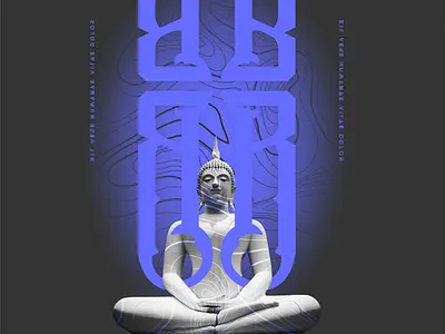 poster cover art art direction buddha buddhism buddhist graphic design graphics grey post poster poster art poster design print print design purple typogaphy typographic typography typography art typography design