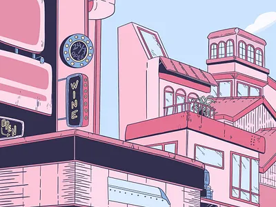 Building 2d art 2d illustration building cartoon city city illustration cityscape comic book comic book art comicart design digitalart illustration vector