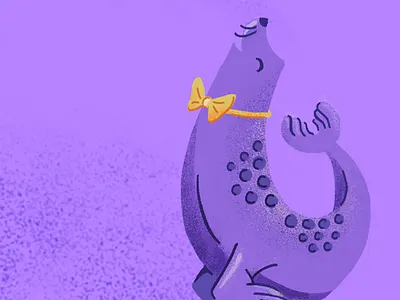Silly Seal animal circus procreateapp purple seal sealife sealion wildlife