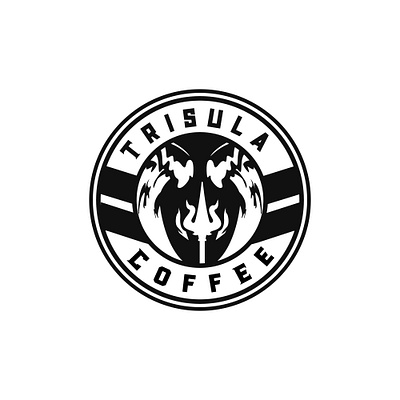 Trisula Coffee - Coffee Shop Concept abstract logo branding circlelogo coffee shop logo coffeeshop coffeeshoplogo design flat flat design flat logo trident trident logo